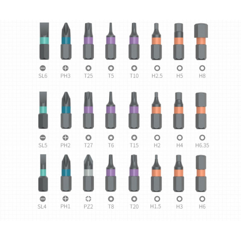 Отвертка Xiaomi Duka RS1 + 24 насадки